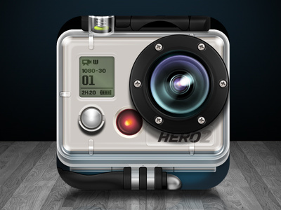 GoPro iOS icon concept app apple appstore camera extreme sports go gopro icon illustration ios ipad iphone photoshop pro video