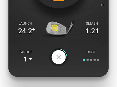 Golf Simulator Target Info Full Bottom golf ios mobile mobile app sketch sports ui ux vector