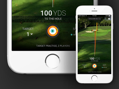 Golf Simulator Course View golf ios mobile mobile app sketch sports ui ux vector