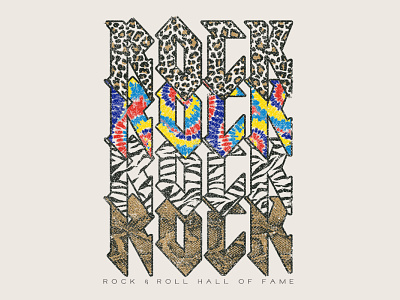Rock and Roll Hall of Fame Rock Text Tee band rock rock and roll rock band type typogaphy