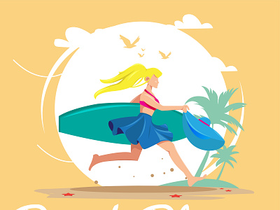 Women Want to Beach Please Vector Design 01