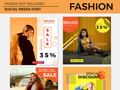 Brand Fashion Theme Digital Marketing Template 01 brand branding design fashion fashion brand sale flyer social media design social media pack social media templates