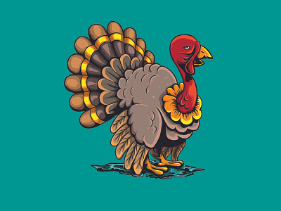 Chicken Turkey Vector Art Concept Design-01