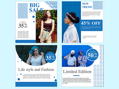 Blue Fashion Promo Template Design