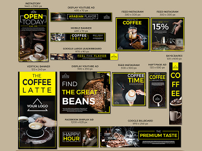 Coffee Template Design banner design brand branding branding ads branding design coffee coffee branding coffee template concept design design art template design ui vector