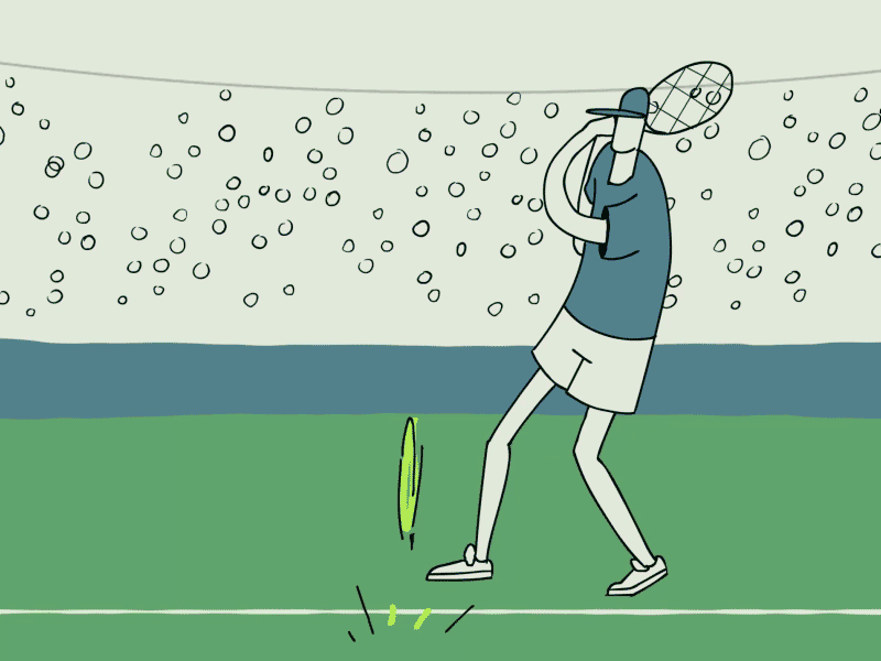 DribbleTennis 1 animation animation 2d character animation design sports tennis
