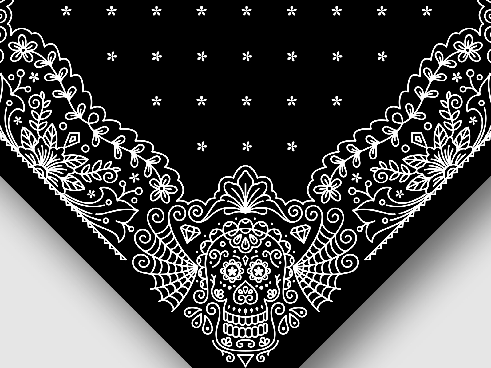 Bandana paisley pattern ornament with mexican skull tattoo by Bandanations  by IrdatPurwadi on Dribbble