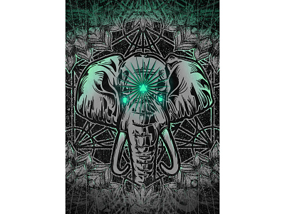Elephant Totem cs4 illustration sacred geometry spirit animal spirituality vector vector illustration wacom cintiq