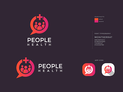 People Health Care Medical Logo Design 3d app branding creative design creative loog design gradient heath logo icon illustration logo logo animation logo design logo maker logo mark logos medical logo modern logo typography vector