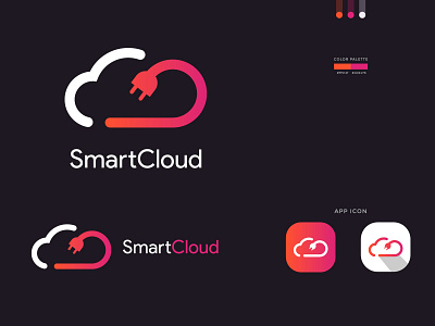 Smart cloud logo design
