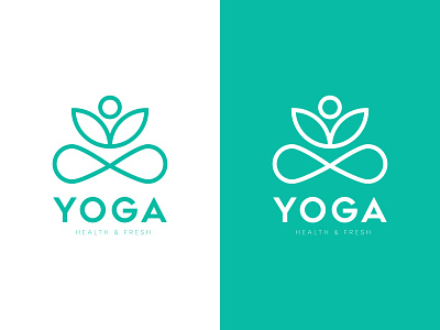 Yoga Logos / Vector yoga icons and line badges, graphic design elements or  logo templates for spa center or yoga studio Stock Vector