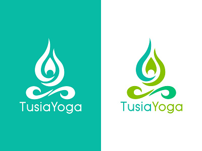 Tusia Yoga  : Flat Yoga Logo Design
