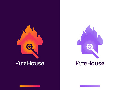 Fire House App Logo Design 3d animation app icon brand branding creative logo design design fire house flat gradient graphic design icon illustration logo logo design logo type minimal sign typography vector