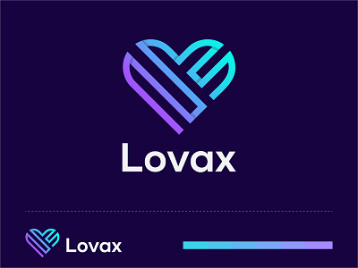 Lovax app Logo Design : Modern Branding Logo Design