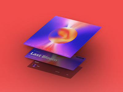 Cover for Last Bloom's new single Gecko, ft Jordan Lawlor (M83) album albumcover illustration music spotify