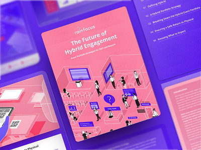'The Future of Hybrid Engagement' Ebook 2021 branding ebook eventmanagement events illustration software