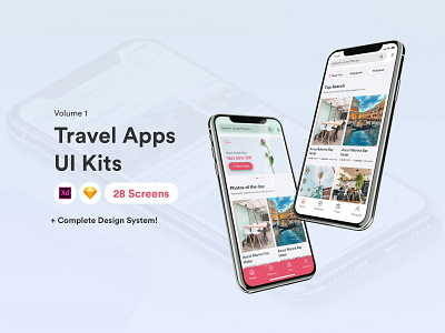 Travel App UI Kit deisgn system travel ui kit ui8 uidesign