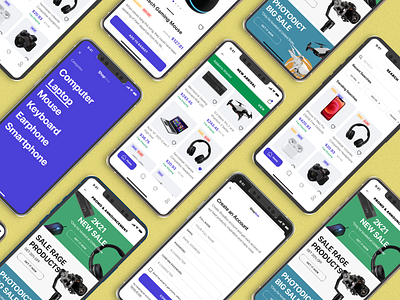 E-Commerce App UI Kits app design ecommerce ios design modern design online shop shopping ui kit