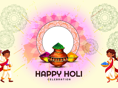 Happy Holi🥳🥳🙏 deign designed banner holi