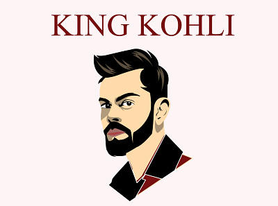 virat kohli Cartoon portrait branding design illustration illustrator vector