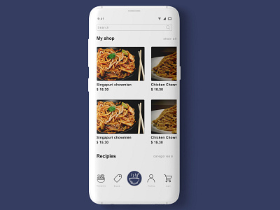 Food UI design app branding design icon photoshop typography ui uidesign