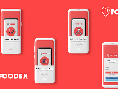 FOODEX app UI design