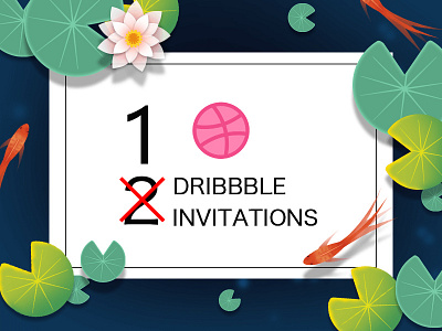 One Dribbble Invite invitations invites