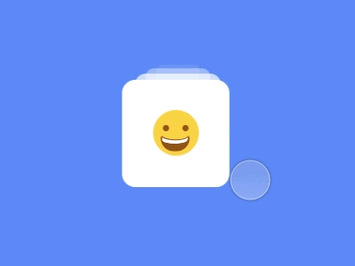 Slide the card animation card emoji gif illustration principle sketch