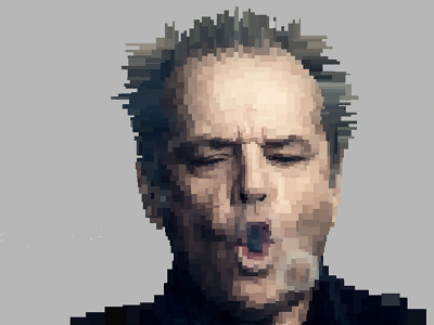 jack nicholson pixle art