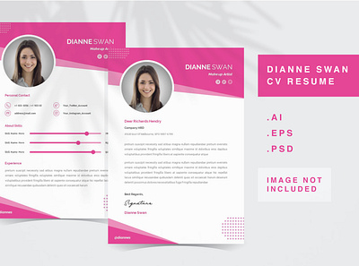 Dianne Swan - CV Resume Template letter