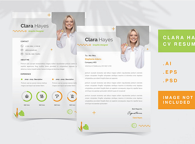 Clara Hayes - CV Resume Template letter