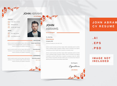 John Abrams - CV Resume Template letter