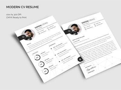 Simon Craig - CV Resume Template letter