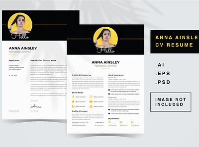 Anna Ainsley - CV Resume Template letter