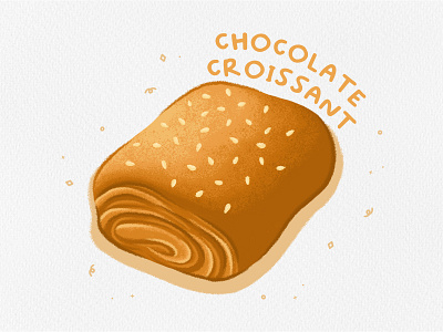 Chocolate Croissant design dessert digital art digital illustration digital painting drawing food food illustration illustration illustration art