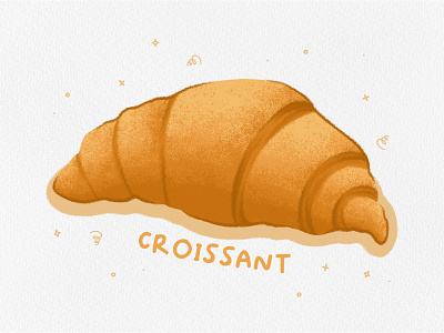 Croissant design dessert digital art digital illustration digital painting drawing food food illustration illustration illustration art