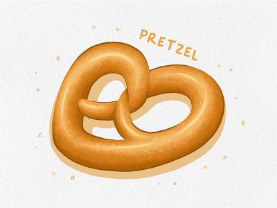 Pretzel design dessert digital art digital illustration digital painting drawing food food illustration illustration illustration art