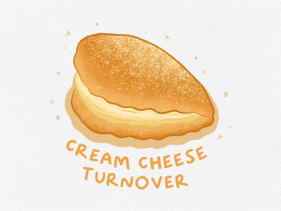 Cream Cheese Turnover design dessert digital art digital illustration digital painting drawing food food illustration illustration illustration art