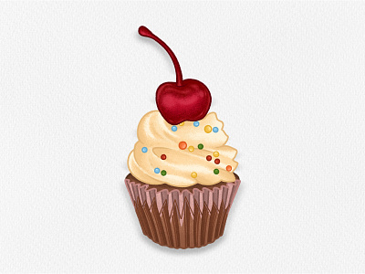 Chocolate Cupcake design dessert digital art digital illustration digital painting drawing food food illustration foodie illustrate illustration illustration art realistic drawing