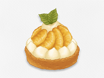 Orange Tart design dessert digital art digital illustration digital painting drawing food food illustration illustrate illustration illustration art realistic drawing