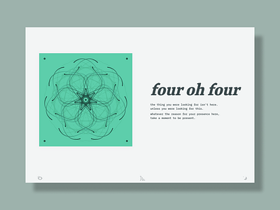 four oh four 404 creative coding interactive meditation web