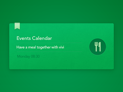 Widget1 calendar events graphic green widget