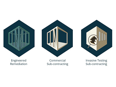 Construction icons building construction engineer framing hexagonal icon plywood