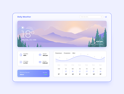 Daily Weather design graphic design ui ux