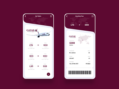 Boarding Pass App UI