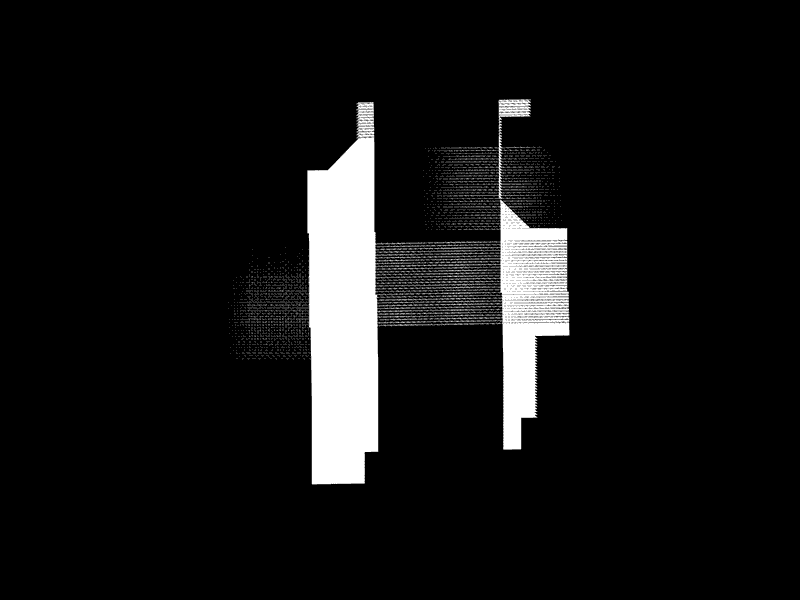 H animation font kinetictypography letter noise touchdesigner typography