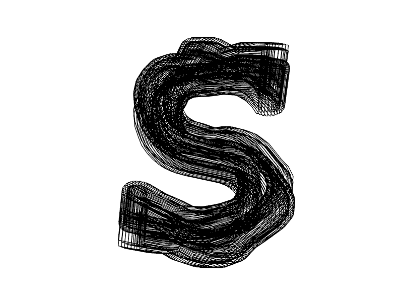 S animation font kinetictypography letter touchdesigner typography