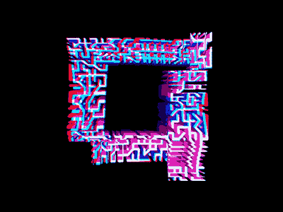 labyrinth abstract animation art design font touchdesigner typography