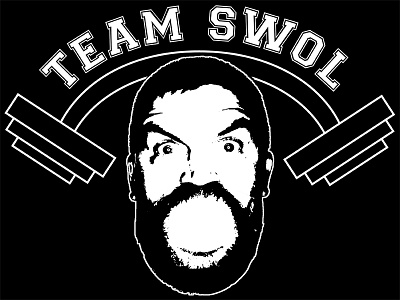 Team SWOL beardo lifting logo swol