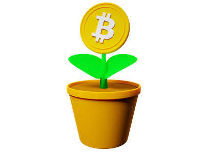 Bitcoin Plant 3D Asset 3d 3d asset 3d model 3d modeling 3d rendering bitcoin blender design plant